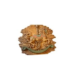 Vintage Carousel Horse Wall Decor Ceramic Plaque 1990 baby nursery